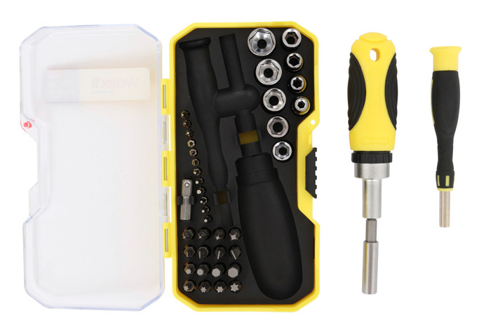 Bitsskruvmejselsats 41 delar Work>it